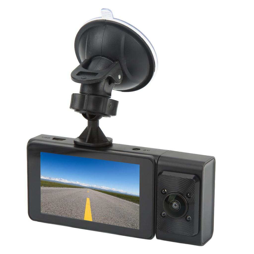 3.0in Car Dash Cam 3 Lens Night Vision G Sensor Loop Recording Motion Detection Driving Recorder