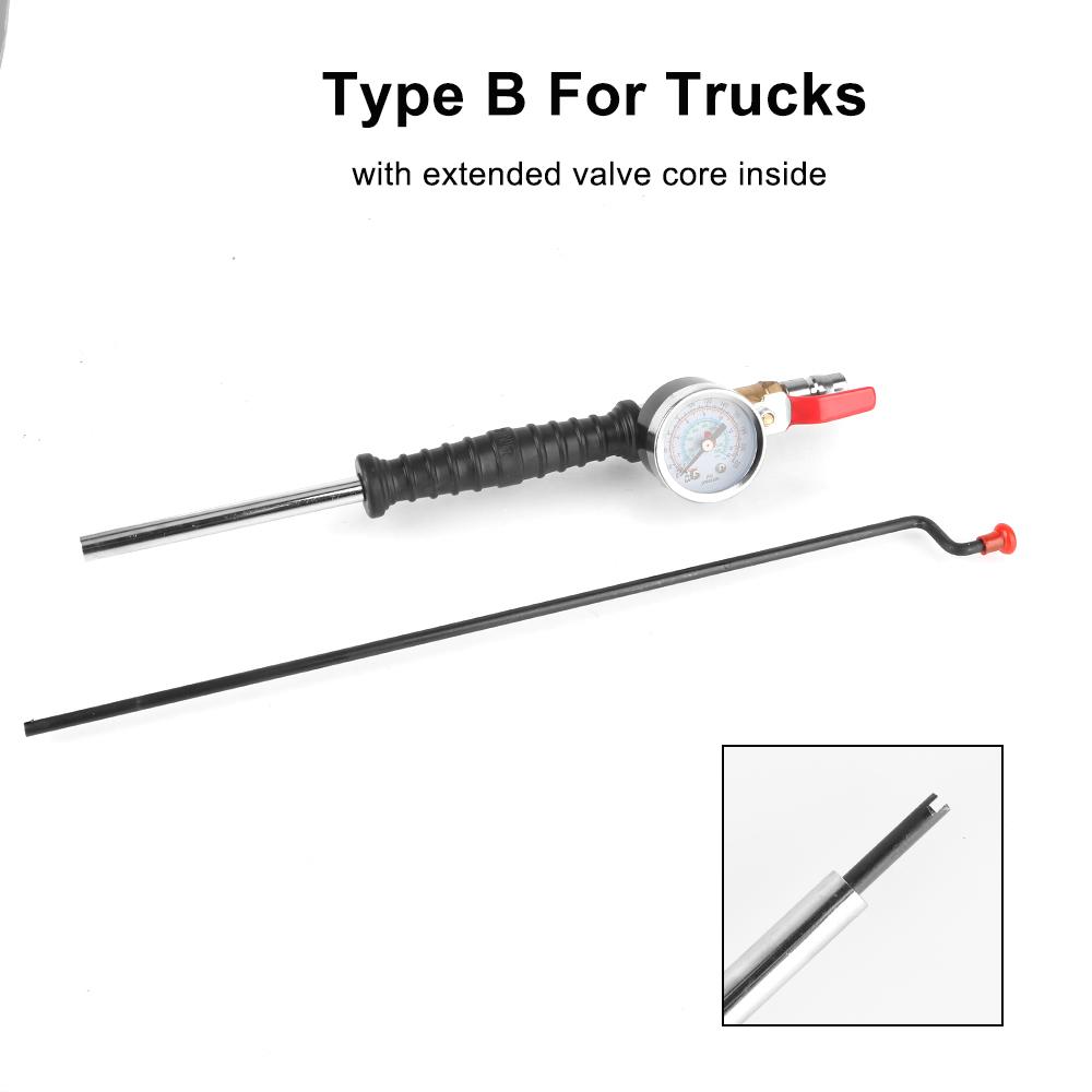 Car Tire Manometro Fast Inflation Universal 0-15Bar/220Psi Tire Inflator Rod With Tire Pressure Gauge Tire Repair Tools For Car Truck Vehicles