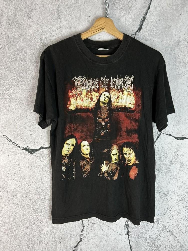 Rare 90 s Rare Cradle Of Filth Grunge Black Cotton Tshirt Reprint S-5XL Unisex T-Shirt XL