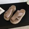 2025 new Roman slippers women's summer wear muffin heightened thick bottom high sense explosion Baotou sandals summer