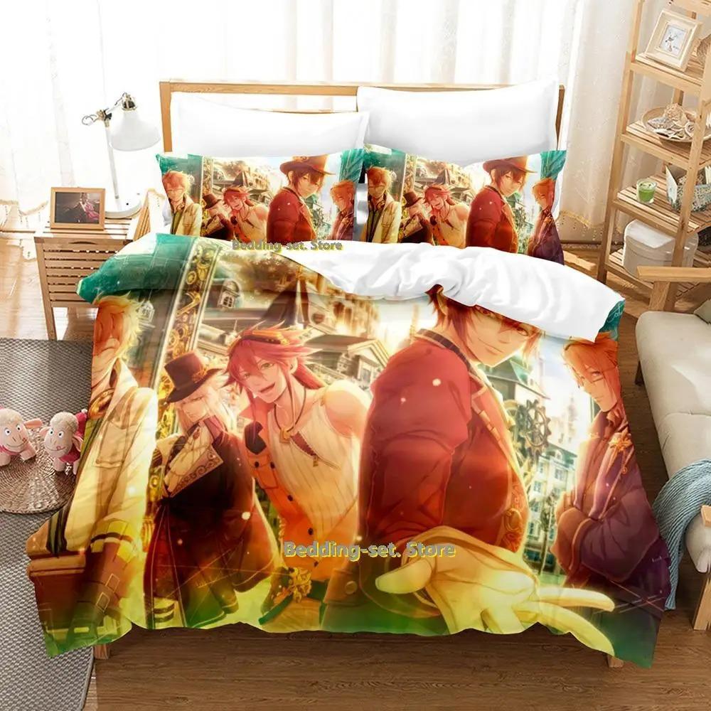 Neues Code Realize Guardian of Rebirth Bettwäscheset Cartoon Anime dreiteiliges Set Erwachsener Kind Schlafzimmer Bettbezugsets 3D Kawaii