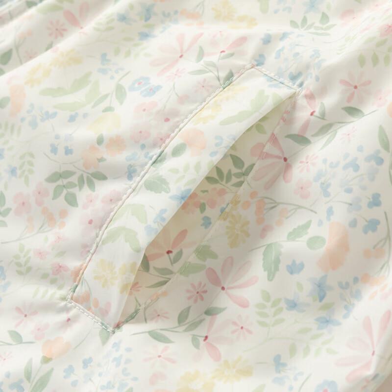 DAVE&BELLA Girls' Floral Hooded Spring Jacket