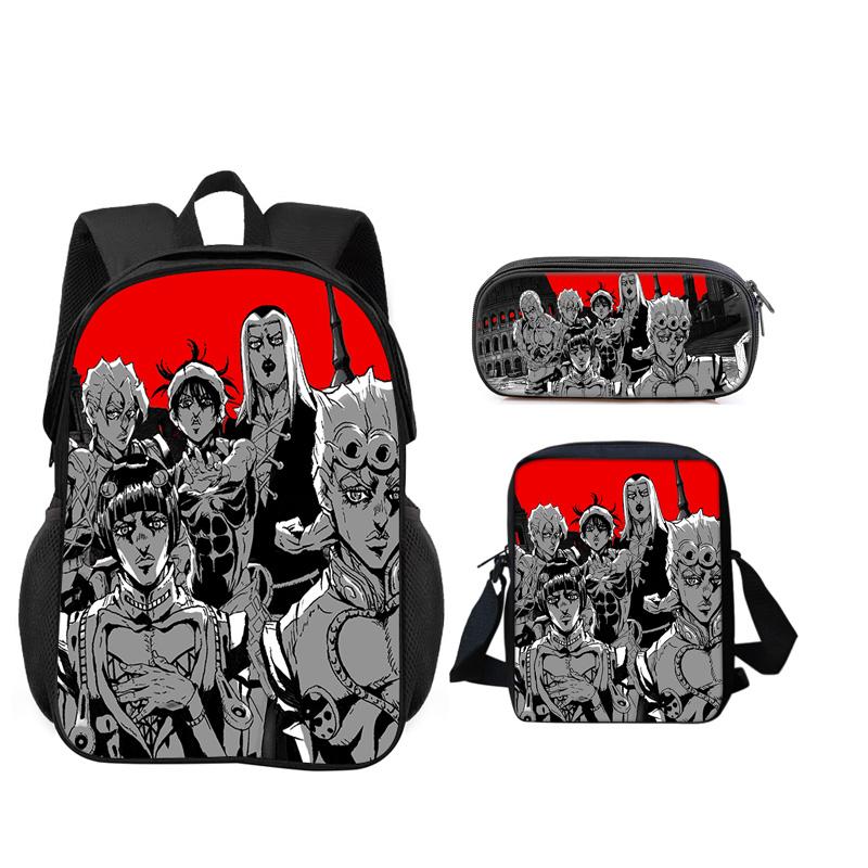 Anime Schoolbags for Boys Girls Best Gift Carry Carrier Pen Case Lethal Company 3pcs Set Daily Pack Camping Book Bags