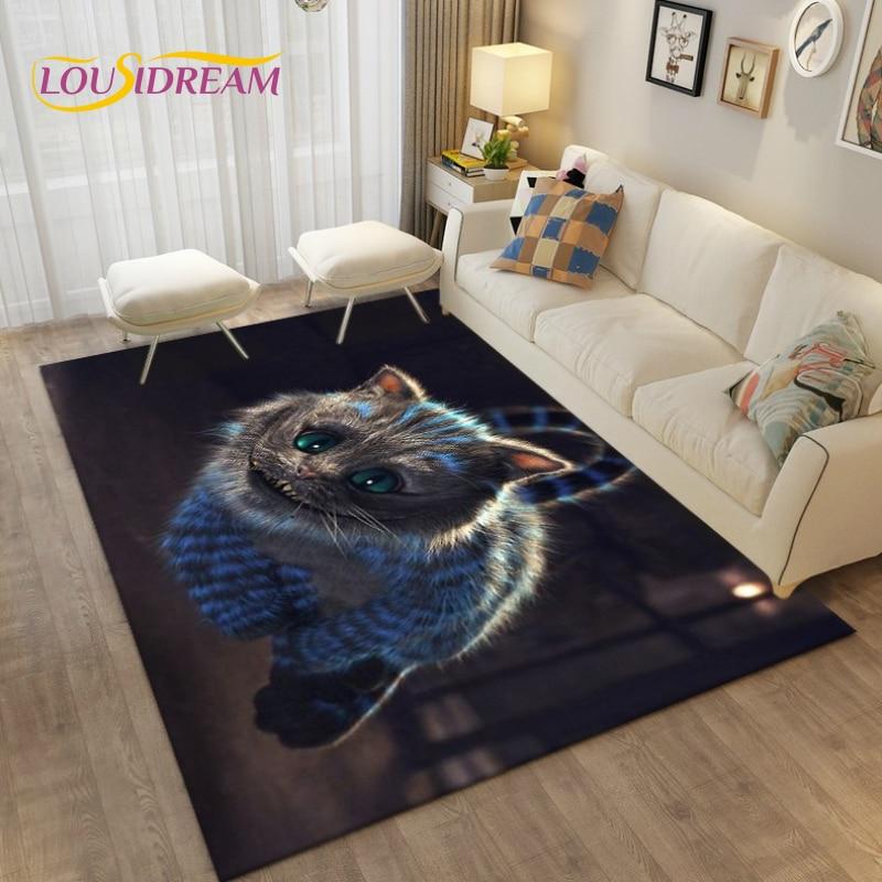 Cartoon Cute Cat Animals Carpets Rug for Living Room Bedroom Children's Room Decorative Floor Mat Kithen Bath Non-slip Area Rug