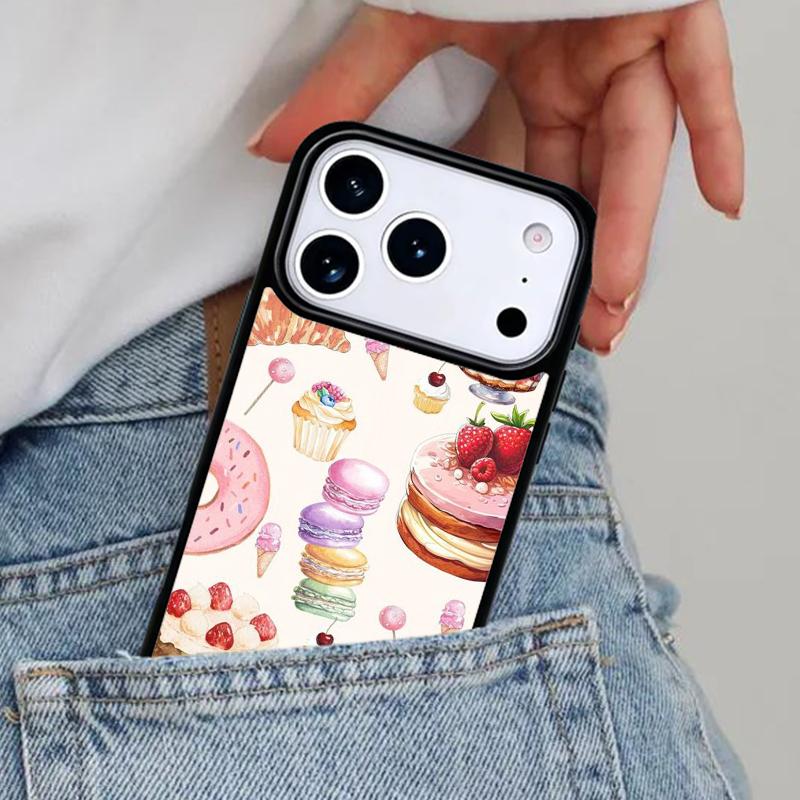 Cake Art Fancy Desert Phone Case for iPhone 16e 15 14 13 12 17 Pro Max Plus Air 17pro Cover Coque