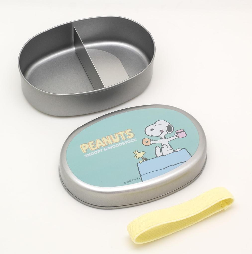 OSK Aluminum Lunch Snoopy Lunch Belt with Made In Children's Box, 350ml, S/N No. 3, Divider, Japan, AL-5