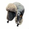 Trapper Hat, Winter Unisex Faux Leather Airman Thick Ear Cover Cap, Windproof for Outdoor