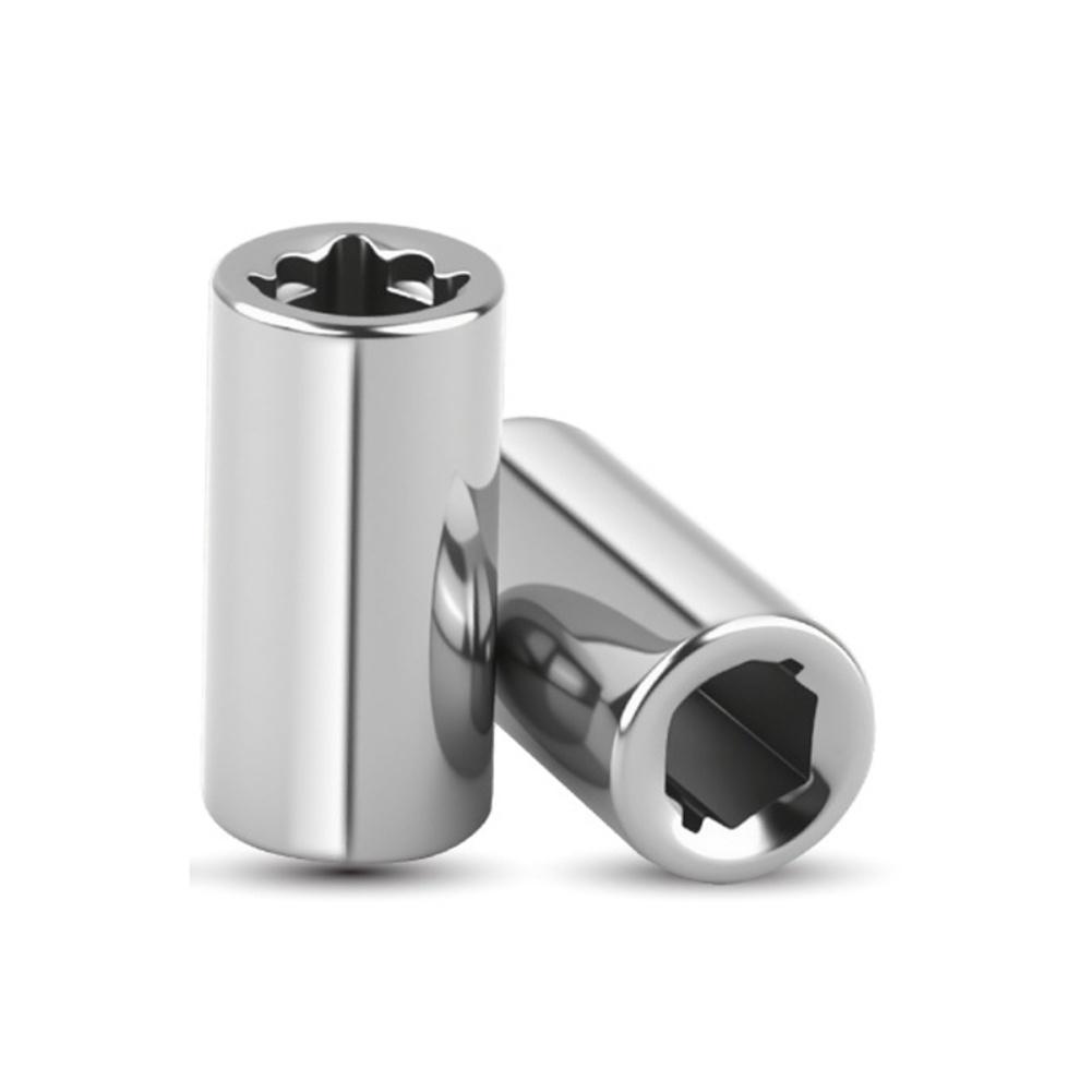 2 PCS 1/4in Square Drive To 1/4 Hex Socket Bits Converter Screwdriver Bit Adapter Power Tool Accessories