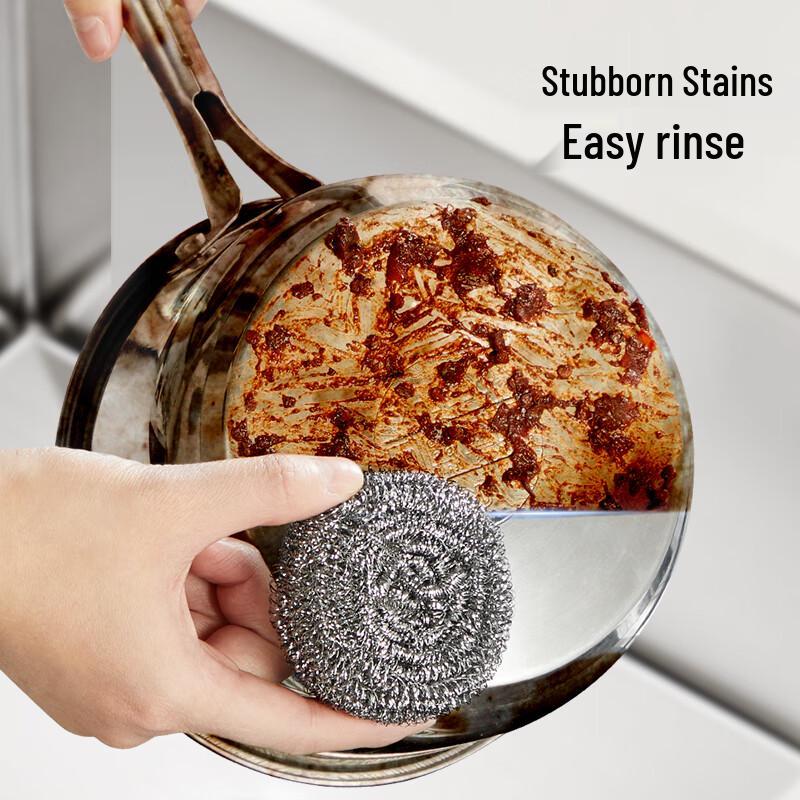 Mayflower Stainless Steel Pot Scrubber Set with Long Handle