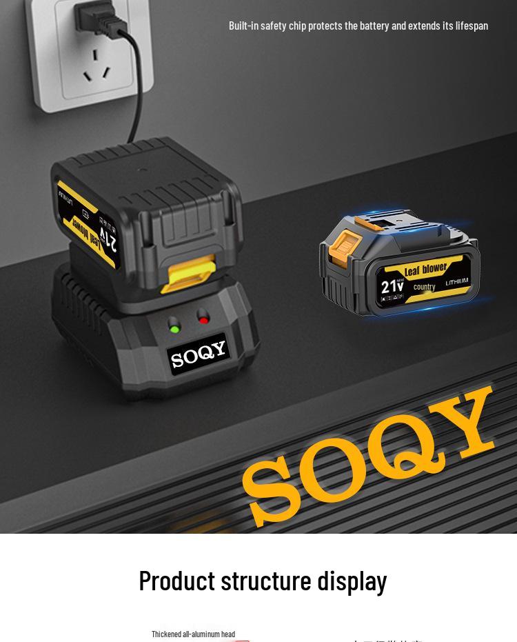 Rechargeable Electric Impact Wrench with High Torque Brushless Motor and Lithium Battery