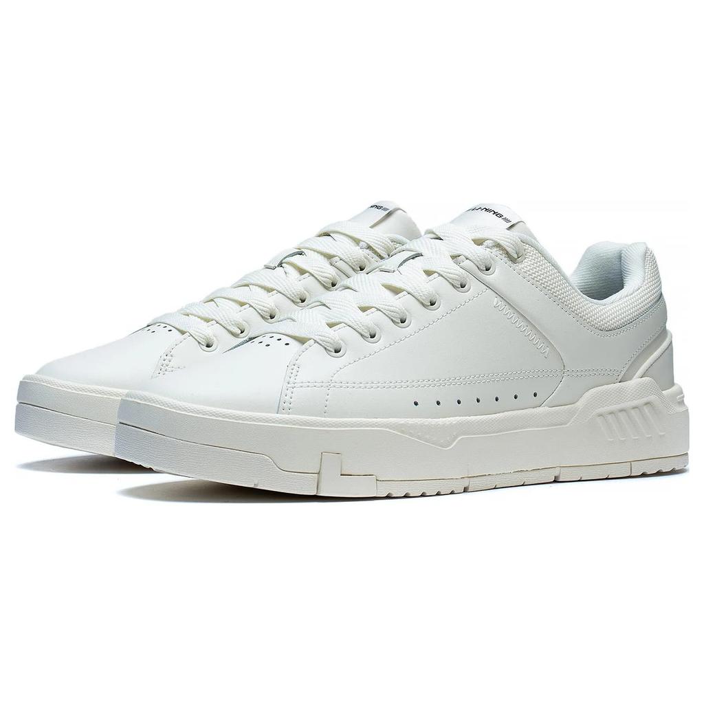 New LiNing COMMON 70s Wear Resistant And Lightweight Low Top Skateboard Shoes Men's White AGCT043-1