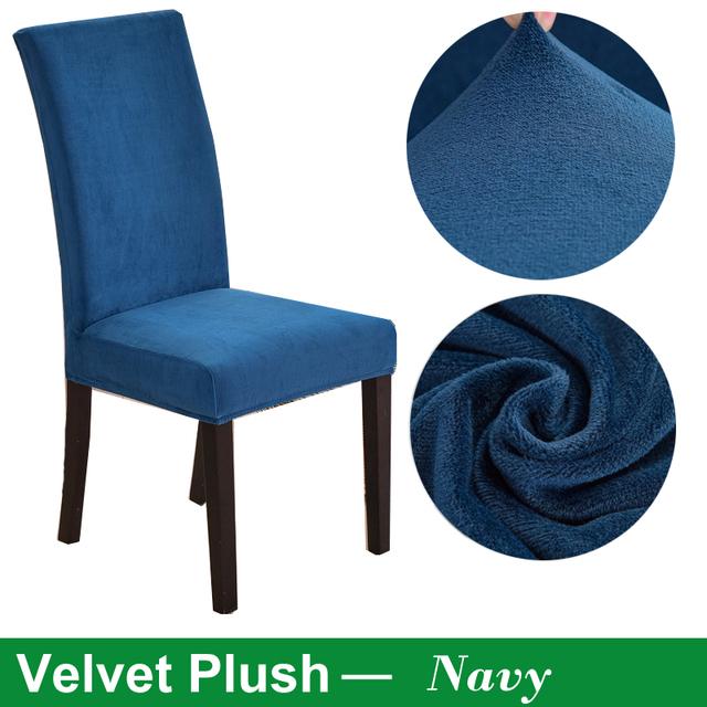 Velvet Chair Cover For Dining Room Thick Elastic Dining Chair Cover Stretch Chair Slipcover Cover For Chair Kitchen Chair Cover for Home
