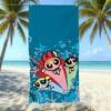 Cartoon Flying Little Policewoman Microfiber Beach Towel Quick-Drying Water-Absorbing Children'S Swimming Bath Towel Travel Portable Large Ruler