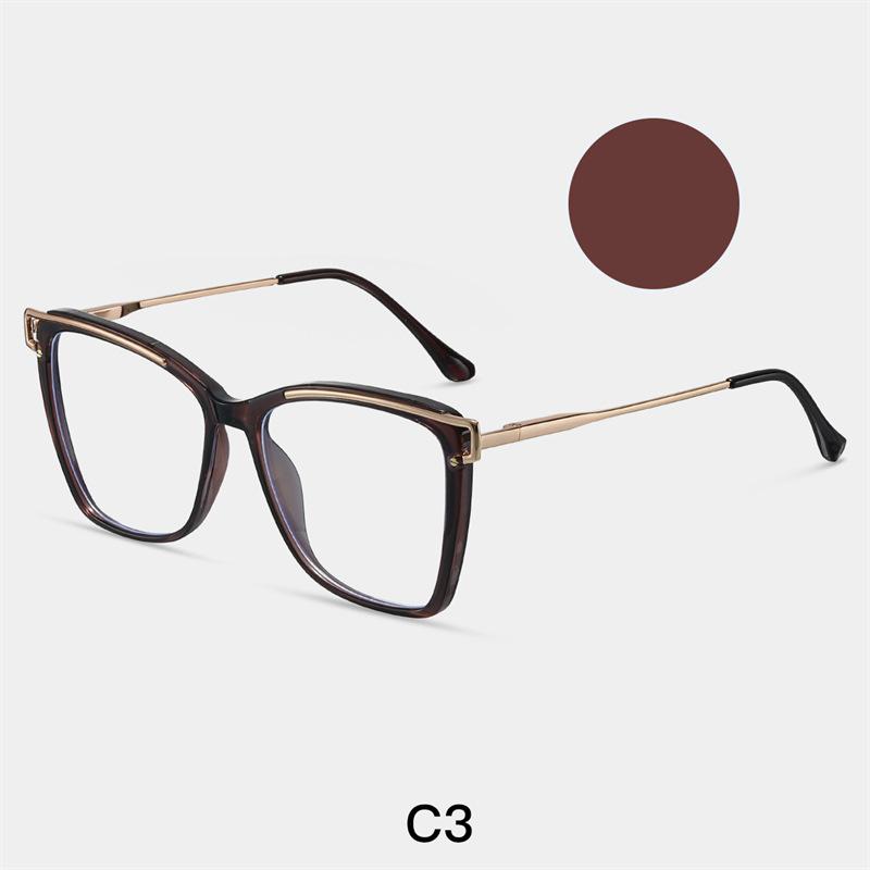 

Clear Green Presbyopia Glasses Anti Blue Light Spring Hinge Luxury Women S Eyeglasses Oversized Square Reading Glasses +6.0