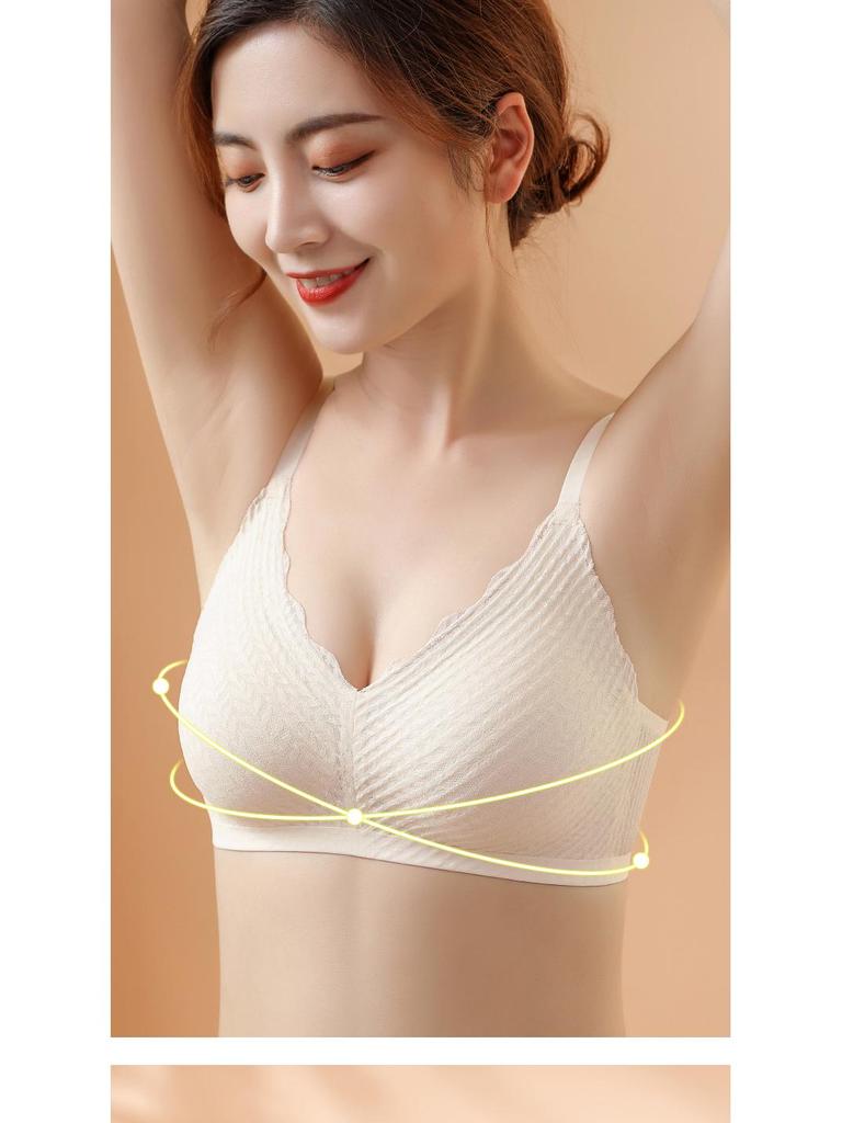 Seamless Wheat Ear Lace Bralette: No-Slip, No Steel Ring, Sexy Thin Suspender Design