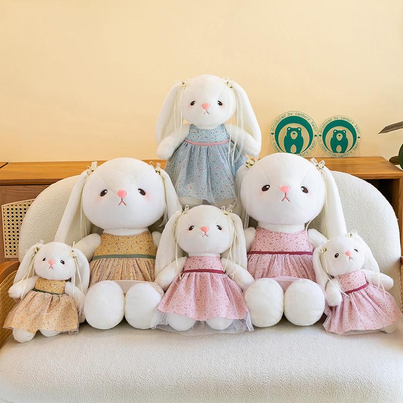 Chinese Style Bunny Plush Toy With Soft Short Pile Fabric For Children And Collectors