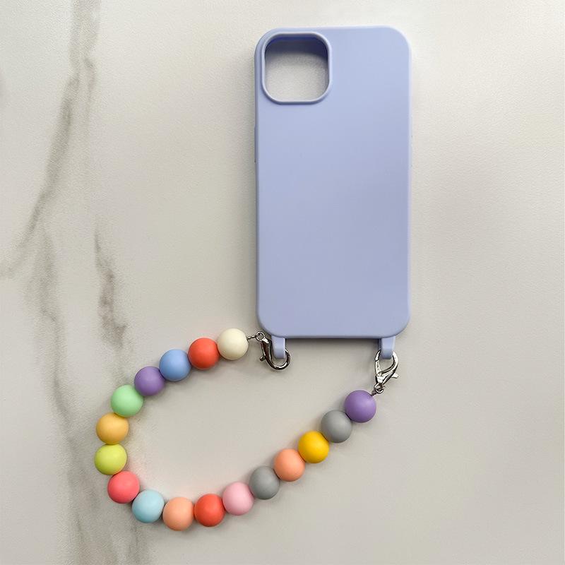 

Цветной чехол-веревка с защитой от потери для iPhone 11/12/13/14 Pro Max, идеально подходит для женщин. Имеет цепочку и ремешок на руку. iPhone 11 (6.1 )