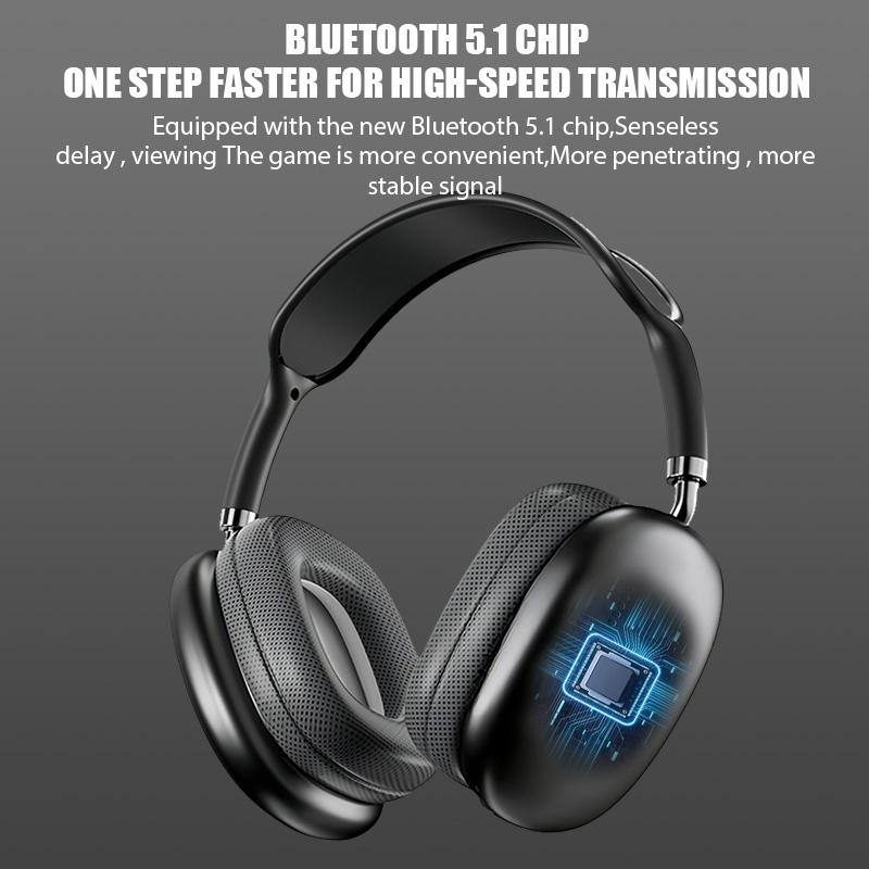 1PC P9 Wireless Bluetooth Headphones With Mic Noise Cancelling Headsets Stereo Sound Earphones Sports Gaming Headphones Supports TF