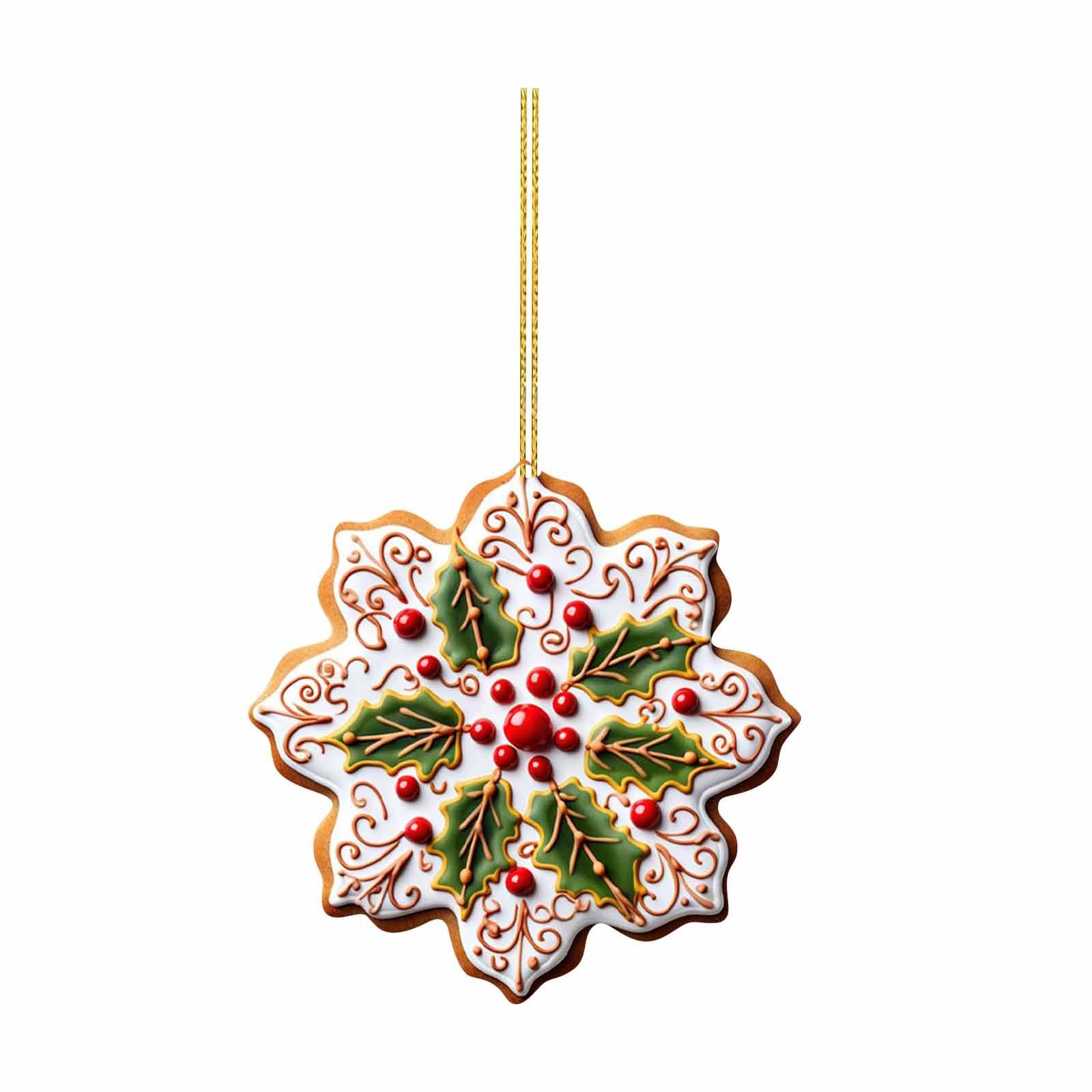 

Плоский двовимірний різдвяний ялинковий орнамент, підвісний акриловий кулон One Size