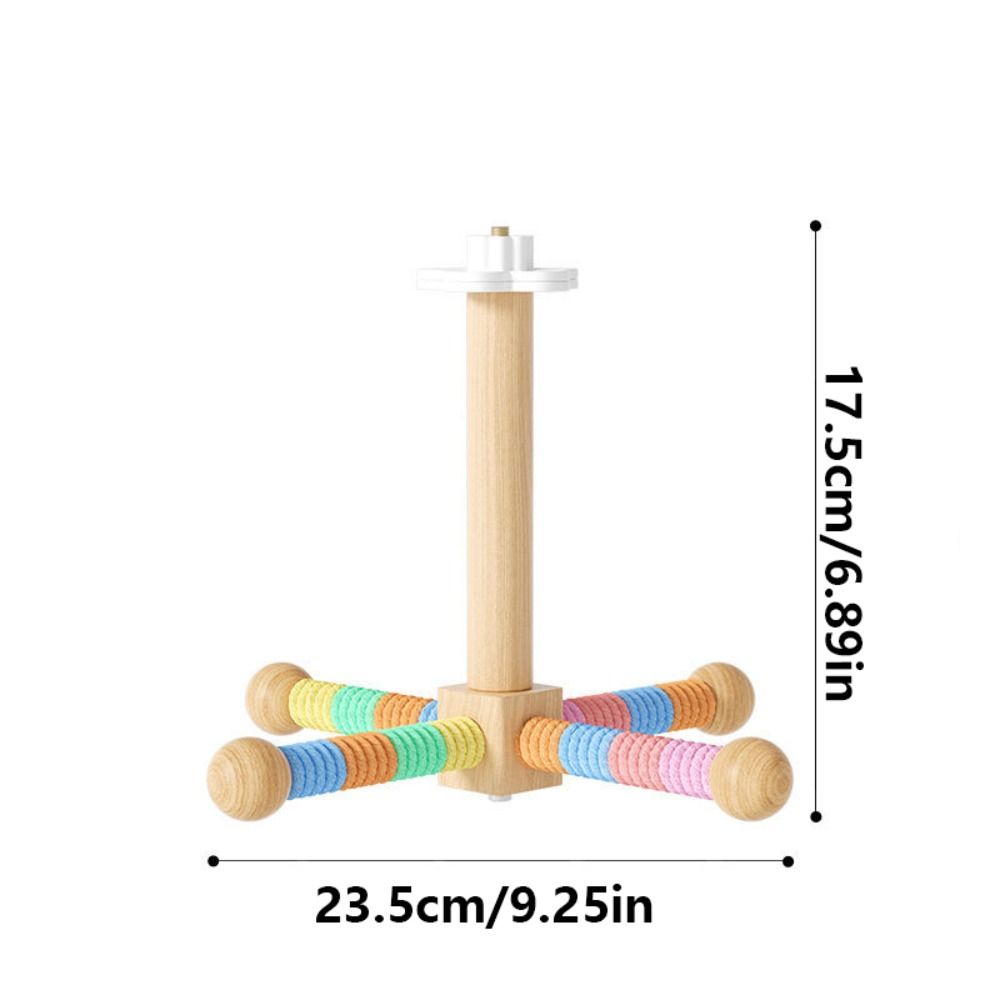Chew-Proof Construction Wood Bird Training Stand Parrot Play Rack Small Medium Animals