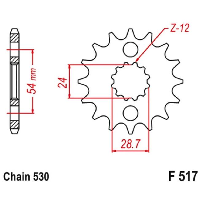 530 Motorcycle Front Sprocket For Kawasaki ZZ-R1200 ZZR1200 ZX-12R ZX1200 Ninja 1200 ZX-14R ZX1400 GPZ900 ZX1100 ZZR1400 ZZR1100