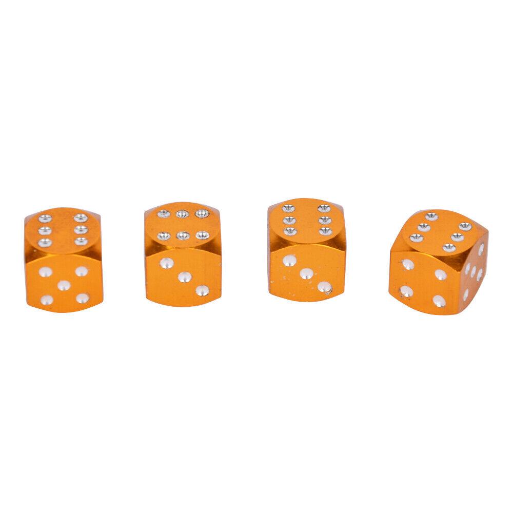 7 Color Metal Dice Air Dust Cover Caps Parts Tires Wheels Valve Stem Covers