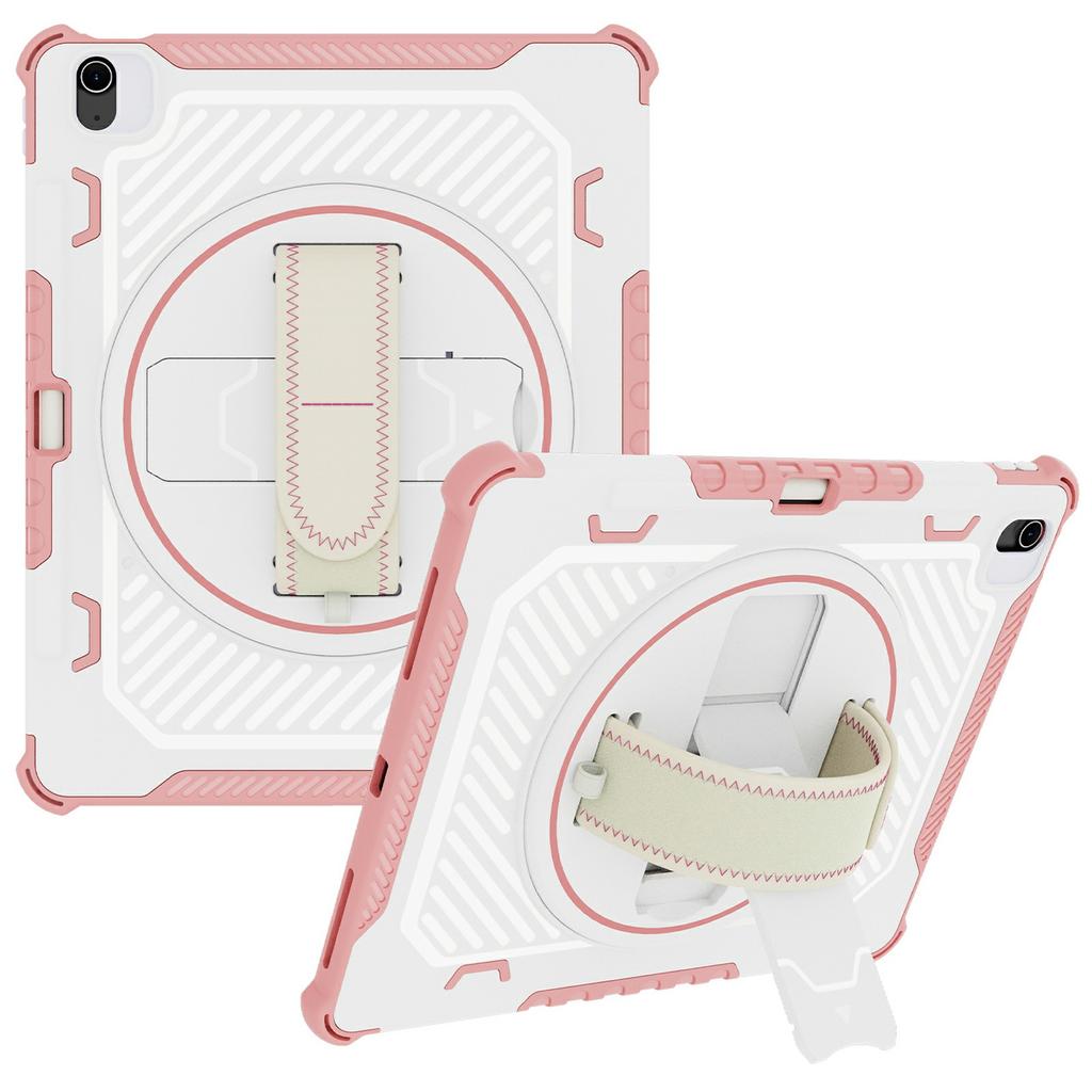 For iPad Air 13 (2025)/(2024) Case Kickstand PC+TPU Shockproof Tablet Cover With Hand Strap