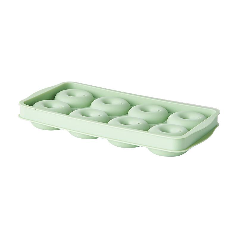 1PC Doughnut Ice Mold Summer Ice Box Green White Donut Mold For Juice Drink Beer Silicone Mold Ice Tray 23.x12x3cm