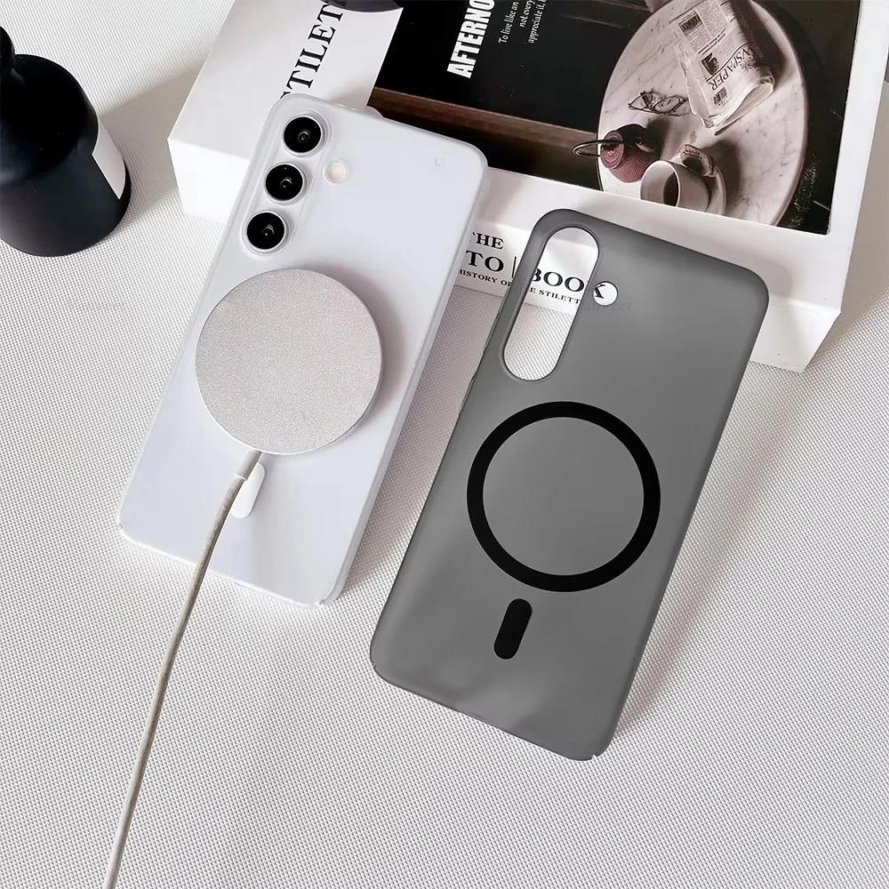 Simple Ultra Thin Ice Fog Matte Magnetic For Magsafe Phone Case For Samsung Galaxy S26 Ultra S25 S24 S23 A17 A16 Anti-drop Cover