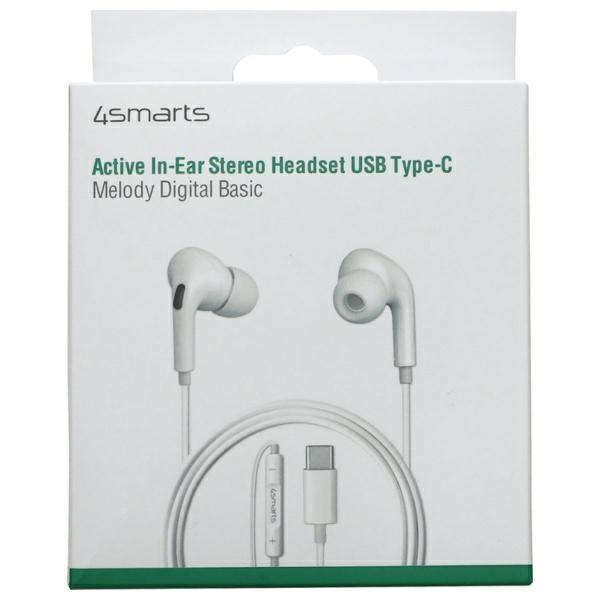 Słuchawki 4smarts Melody Digital Basic USB-C Przetwornik D/A Białe