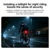 BUCKOLS Bicycle Lights Set Ultralight Front and Rear Bike Light COB LED Bicycle Warning Light Rechargeable MTB Rear Lights 7