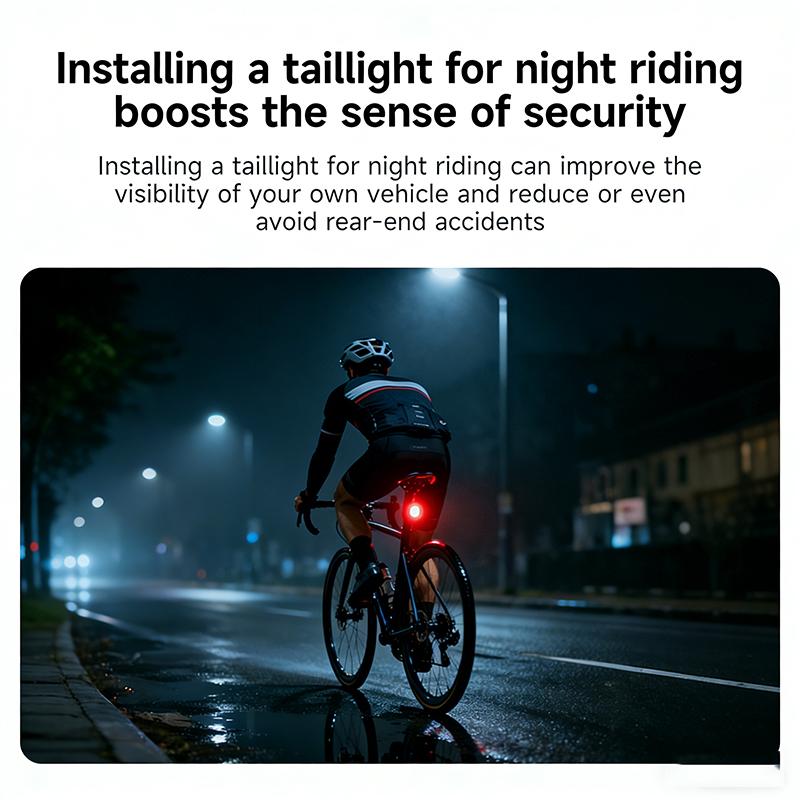 BUCKOLS Bicycle Lights Set Ultralight Front and Rear Bike Light COB LED Bicycle Warning Light Rechargeable MTB Rear Lights 7