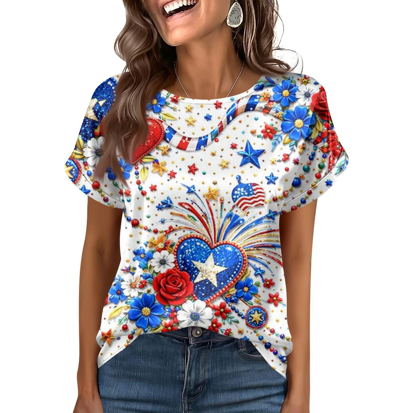 

Women s Fashionable Casual Vintage Printed Top XXL