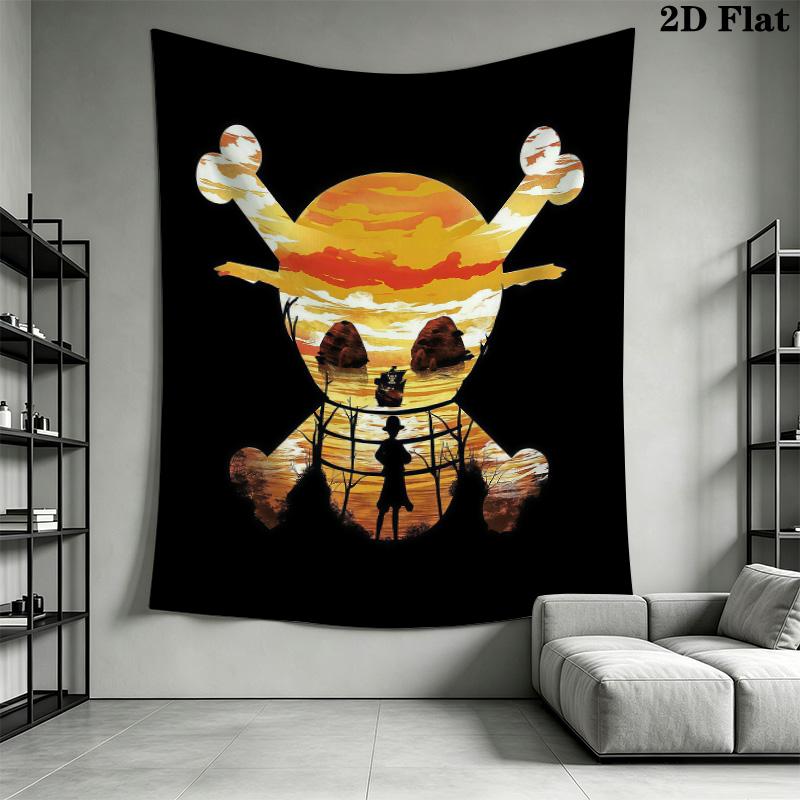 Luffy D Wall Tapestry Aesthetic Wall Hanging Printed Fabric Blanket Decorative Tapestries For Bedroom Living Room Home Decor