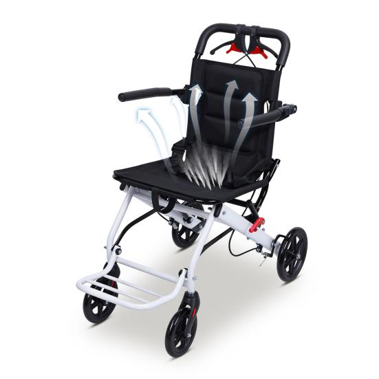 Folding Wheelchair Lightweight Portable Transit Travel Chair for Adults Ergonomic Design