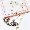 1 Piece of High-End Eyeglass Chain with Fashionable Round Bead Chain, Anti-Loss Neck Strap with Insect Pendant, Sunglasses Chain Glasses Holder Strap