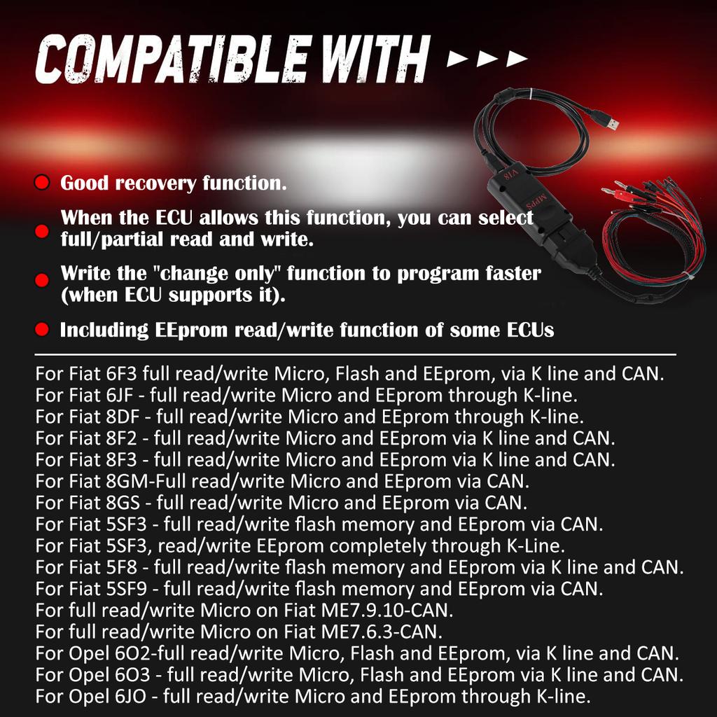 MPPS V18 ECU Programming Tool Profesjonalny programator kablowy Tricore Premium Chip Tuning Tool Flash EEprom Reader Writer dla samochodów