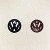2026 Hot For Volkswagen VW Volkswagen Gloss black steering wheel emblem cover for Golf 7 Rline logo black for steering wheel