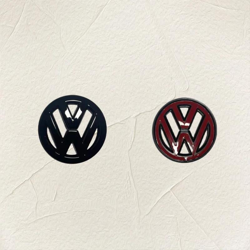 2026 Hot For Volkswagen VW Volkswagen Gloss black steering wheel emblem cover for Golf 7 Rline logo black for steering wheel