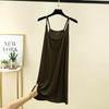 Modal Spaghetti Strap Dress Summer Sexy Sleeveless Tank Dress Solid Color Casual Camisole Dresses Mid-length Soft Sleepdress Basic Slipdress