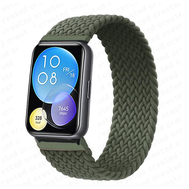No Buckle Elastic Nylon Strap for Huawei Watch Fit 2 Sport Braided Belt Band Wristband Smartwatch Accessories for Huawei Fit 2 Watch