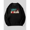 Men's Letter Graphic Casual Crewneck Sweatshirt, Loose Fit, Long Sleeve Top, Smooth Soft Breathable, Suitable for Home and Outdoor