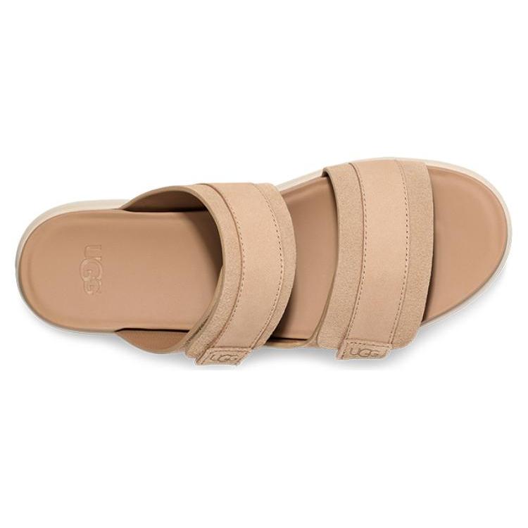 New UGG Slide Slippers Women's Light Brown 1158054-SAN