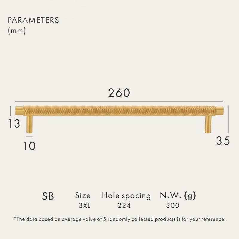 Dooroom Brass Furniture Handles Modern Knurled Antique Brass Cupboard Wardrobe Dresser Shoe Box Drawer Cabinet Knobs T-Bar