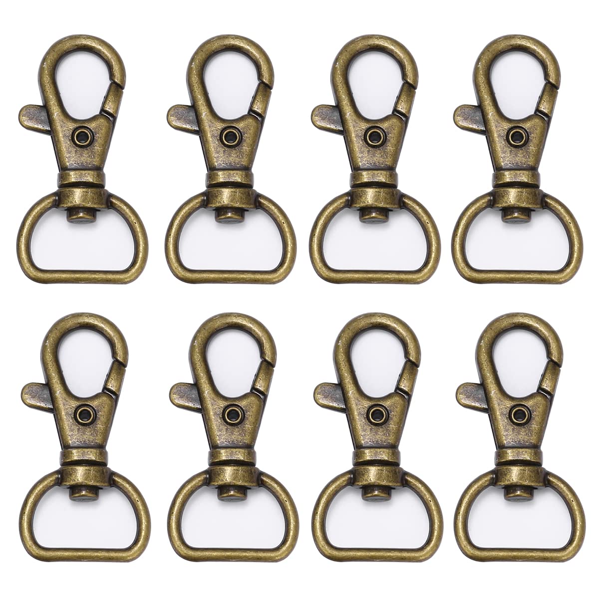 

20 вращающихся рычажных застежек для рюкзаков, сумок, детали ручной работы (Внутренний диаметр 15 мм, Античное золото)