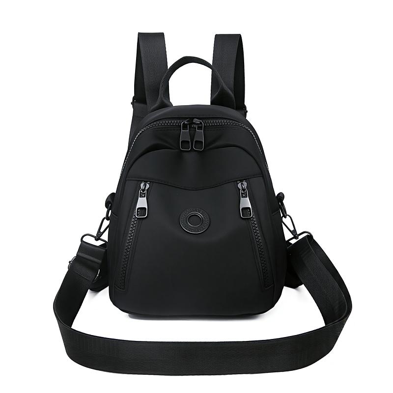 Einfarbiger Rucksack Große Kapazität Nylon Leichter Rucksack