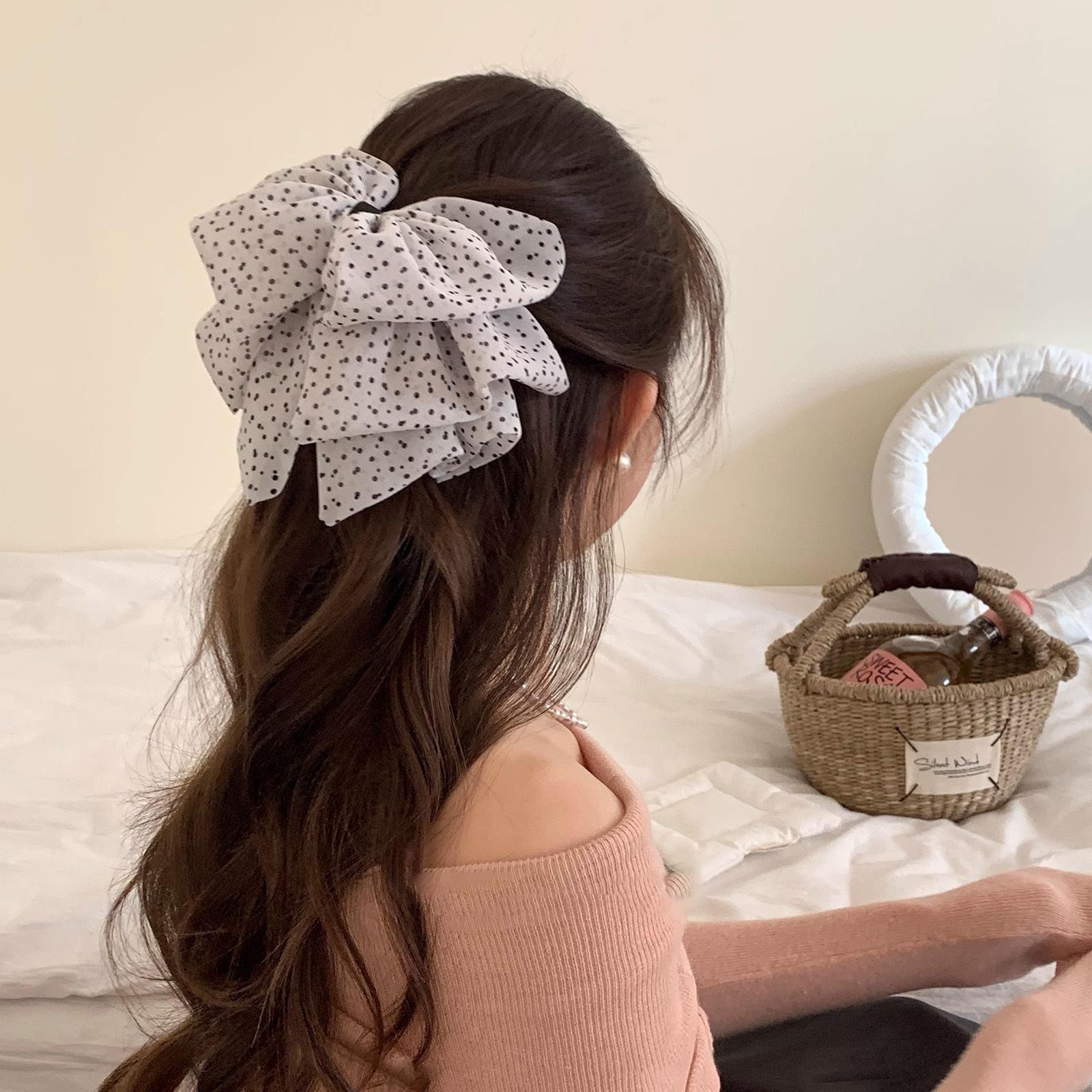 

Floral Bow Ponytail Claw Clip Hair Accessory