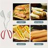 Stainless Steel Tortilla Tongs Food Clip for Grabbing Wraps and Flatbreads Kitchen Tool for Frying Pan Use Durable Cooking Utensil