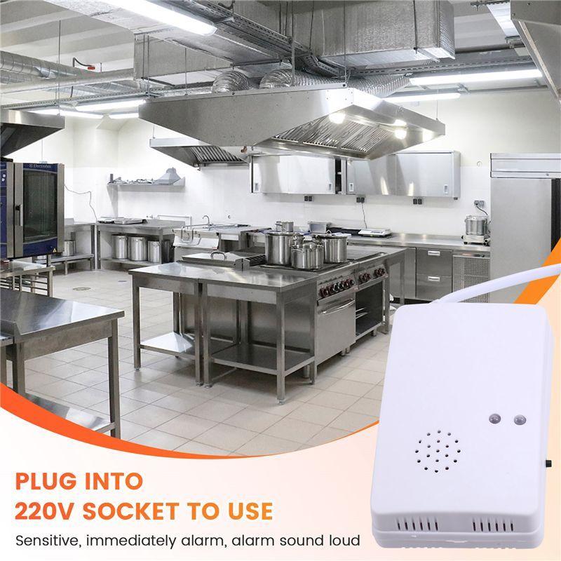 A29F-Gas Leak Combustible Propane Butane Methane Leak Warning Combustible Gas Alarm Sensor For Home Security EU Plug