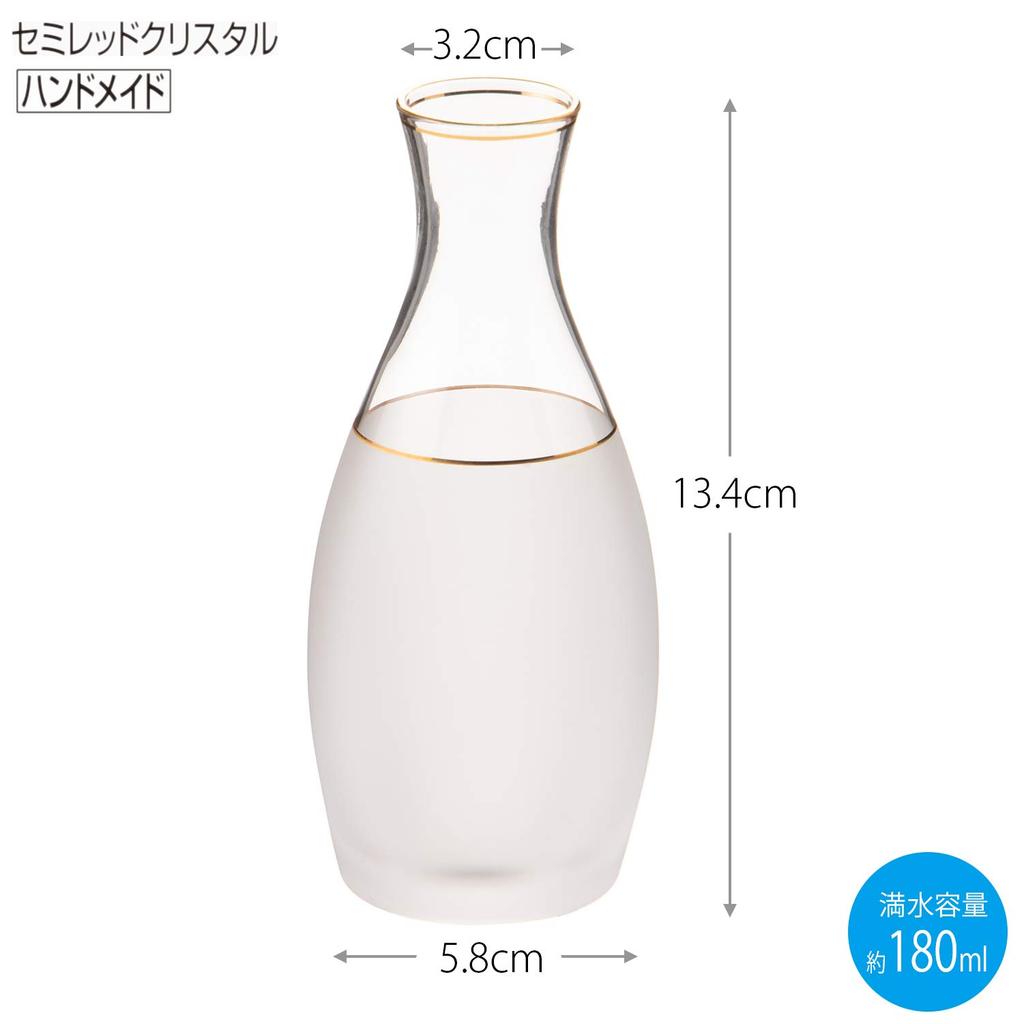 Toyo Sasaki Glass Sake Bottle, Gold Lined, 180ml, Made In Japan, 61001-478